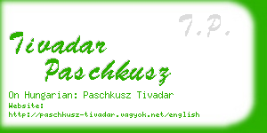 tivadar paschkusz business card